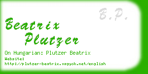 beatrix plutzer business card